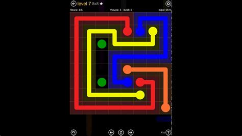 <b>Flow Free</b> is a simple yet addictive puzzle game. . Level 7 8x8 flow